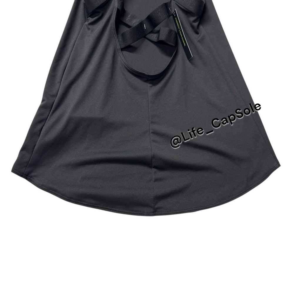 Size XS Nike Dri Fit Intertwist Criss Cross Tank Top Women Black Workout Gym NEW - Picture 3 of 6